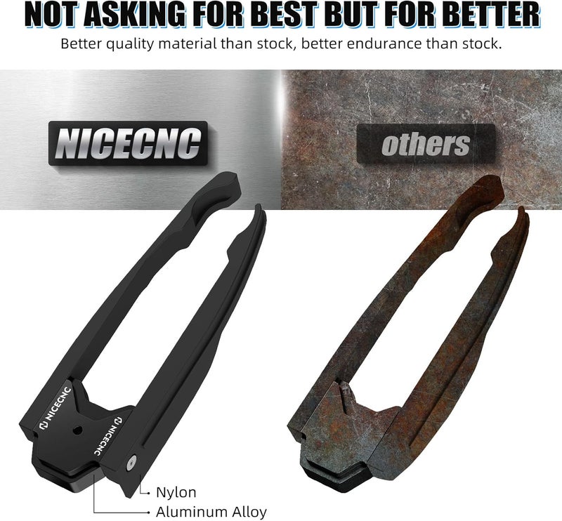 NICECNC Black Chain Protector Slider Guide Swingarm Auminum Compatible with Yamaha Raptor 7002006 2007 2008 2013-2026, RAPTOR 700 50TH ANNIVERSARY 2006, RAPTOR 700R CALIF 2024,See Fitments - Image 5